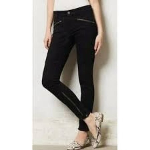 Pilcro And The Letterpress By Anthropologie Jeans Sz 26 Denim Pockets Zip Ankle - Picture 1 of 12